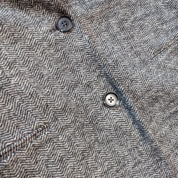 Vince Grey Wool Herringbone Blazer - Picture 4 of 11